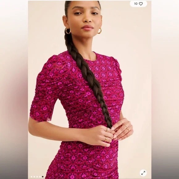 Free People
Women's Briella Printed Ruched Midi Dress XS - Picture 3 of 14